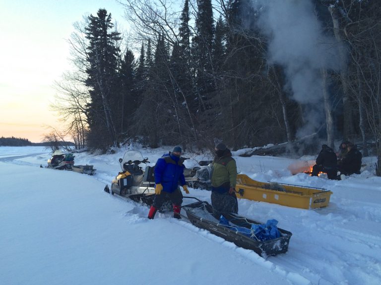 Ice Roads Canada – warm up after fishing trip