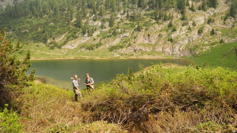 Wurzelgraben über dem Funtensee