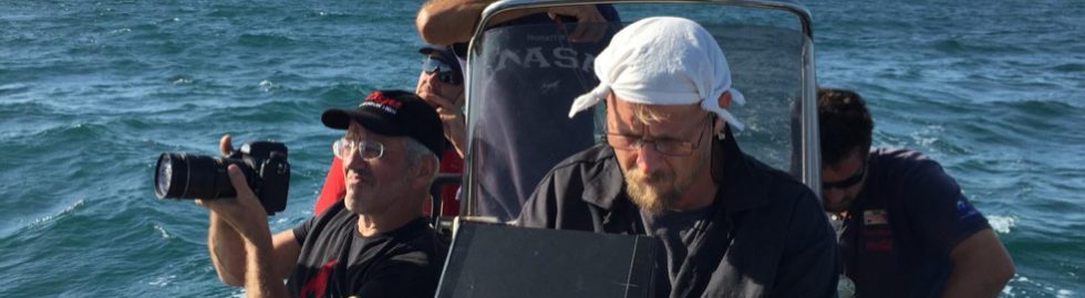 DOP Sebastian Hattop and vfx-artist Michael Paul filming boat-to-boat