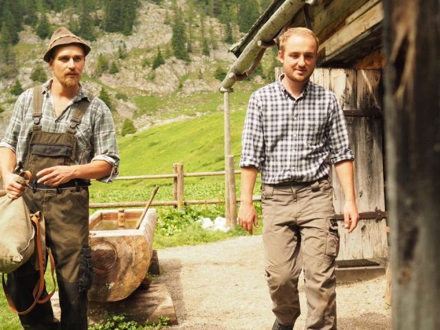 Bergbrenner Max Irlinger und Lukas Schöbinger