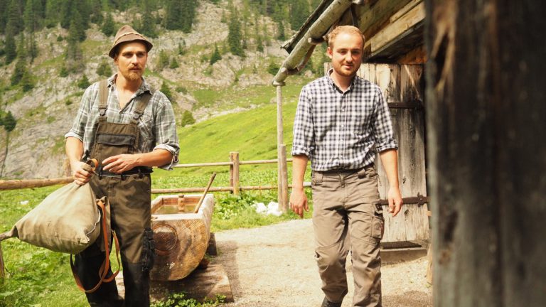 Bergbrenner Max Irlinger und Lukas Schöbinger