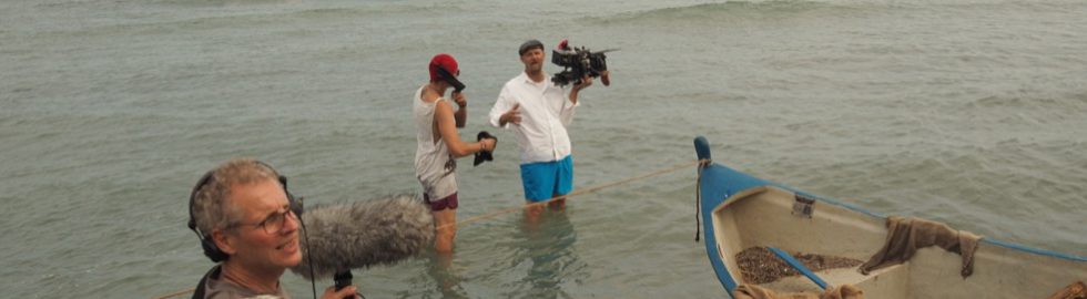 DOP Sebstian Hattop and 1.AC Thomas Wozny filming Patagonia at the Black Sea, Romania