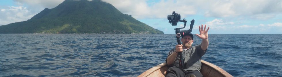 DOP Sebastian Hattop filming the Spice Islands