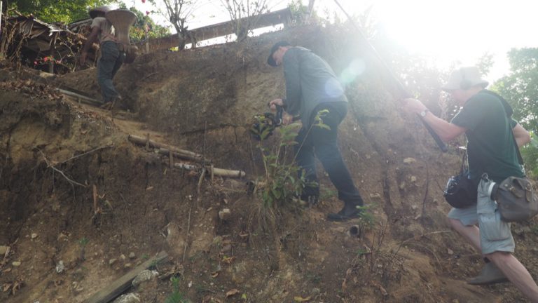 DOP Sebastian Hattop filming on the Spice Islands