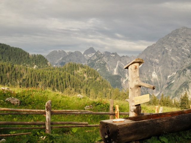 Blick von der Priesbergalm zum Watzmann