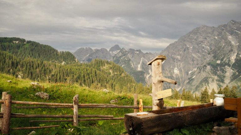 Blick von der Priesbergalm zum Watzmann