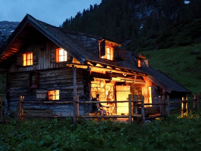 Feierabend auf der Brennerhütte